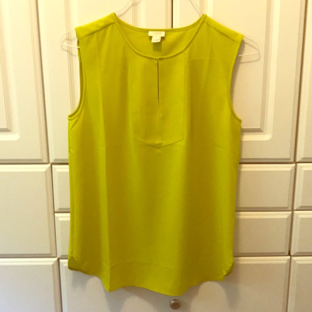 J Crew sleeveless shirt green